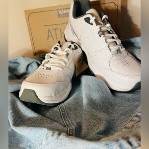 Kirkland Signature White and Gray Athletic Shoes